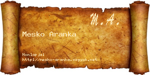Mesko Aranka névjegykártya